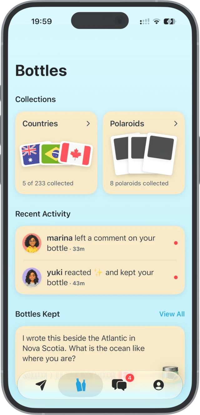 Country flag collection in Shorebound showing flags from Australia, Brazil and Canada